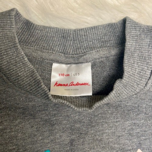 Hanna Andersson Sloth Shortsleeve Sweatshirt Girls Sz 5 Floral Spring Summer - Picture 5 of 8
