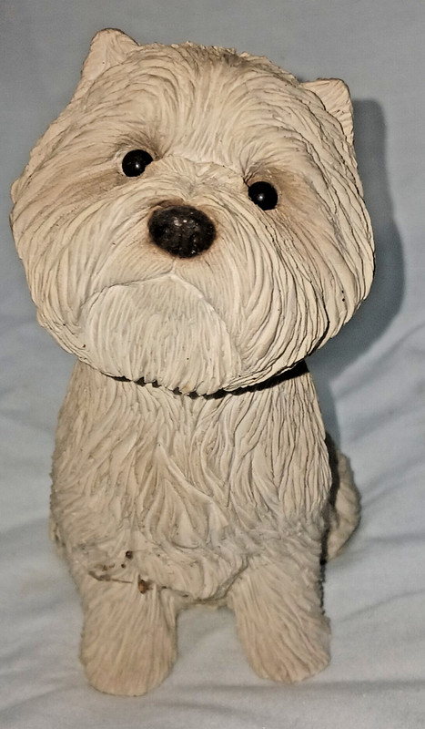 White West Highland Terrier Westie Dog Sandra Brue Sandicast Figurine Statue 5" 