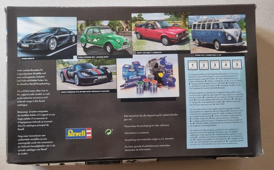 Revell VW Beetle Cabriolet 1970 1:24 Scala di Plastica, - Immagine 2 di 3