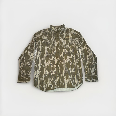 #ad NOMAD NWTF Mossy Oak Bottomland Camo Hunting Shirt Mens Medium Turkey Ripstop $28.00