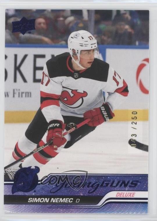 2023 Upper Deck Extended Series Young Guns Deluxe 43/250 Simon Nemec #727 18vw