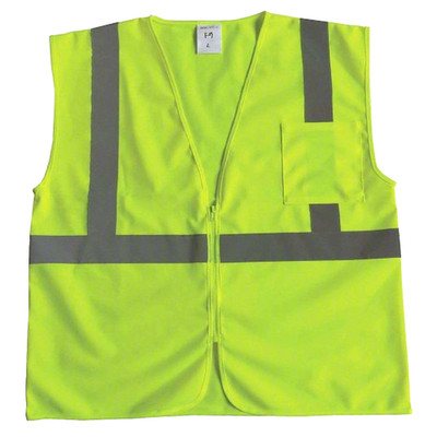 Condor U-Block Safety Vest Hi-Vis Class 2 Yellow/Green Zip Front Size 4XL