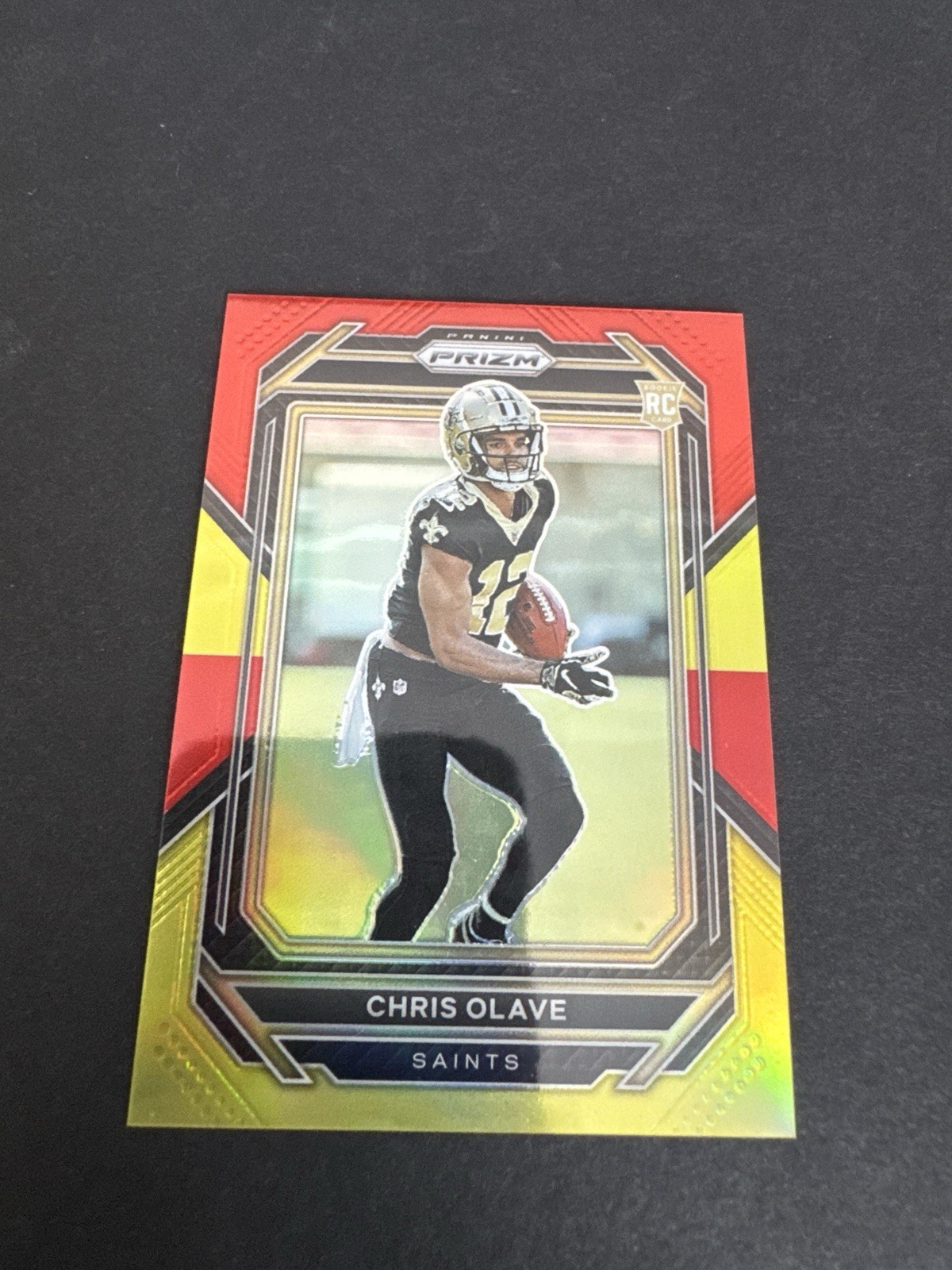 2022 Chris Olave Panini Prizm Tmall red and yellow /8 #310