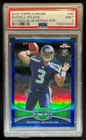 2012 Topps Chrome Russell Wilson RC Blue Refractor Rookie #10/199 Seahawks PSA 9