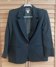 Vintage Pendleton Blazer 100 Virgin Wool Green One Button 8P Women