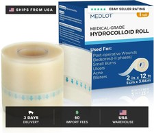 Hydrocolloid Roll for Wound Care, 2in x 12ft, Pimple Patch Roll