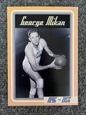 George Mikan Minneapolis Lakers Oversized Postcard 5x7 NBA Basketball Unposted