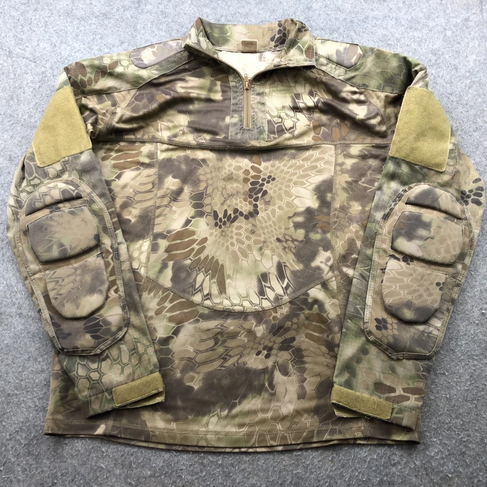 Camisa de Combate Táctica Lancer Para Hombres Pequeña Camuflada Mangas Acolchadas Airsoft Krpytek Foto 2 de 4