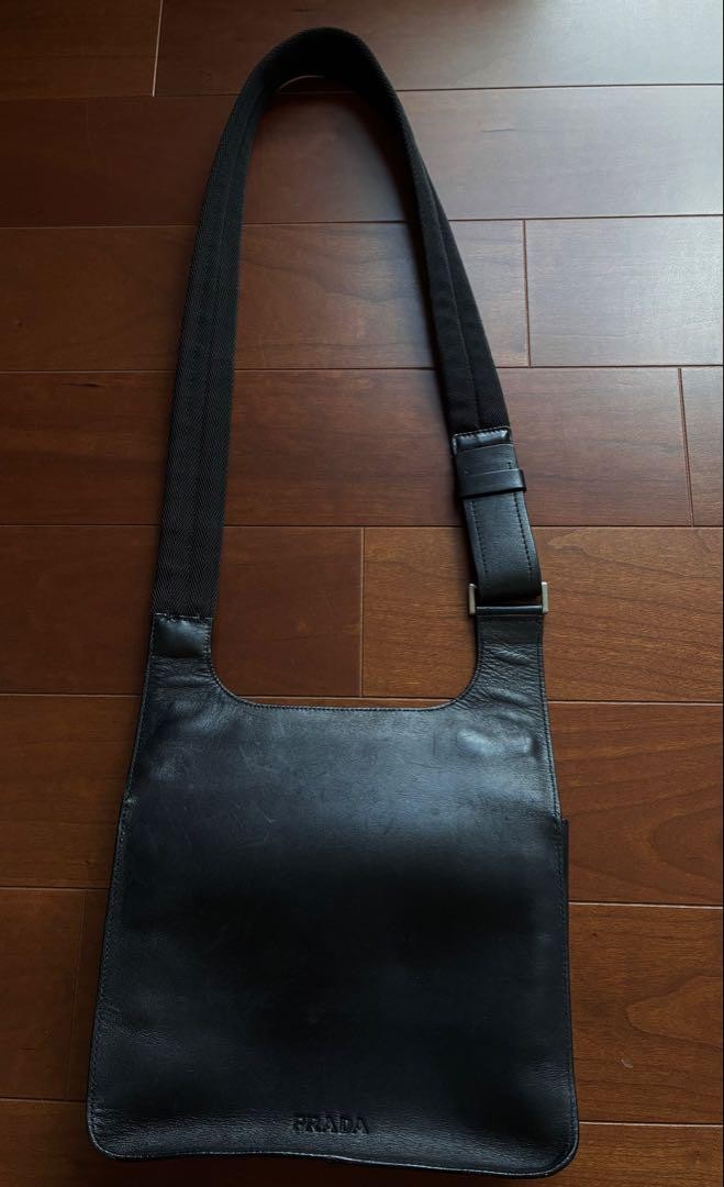 バッグ 1999 PRADA leather shoulder bag black 1999 PRADA Leather Shoulder Bag Black From Japan | eBay