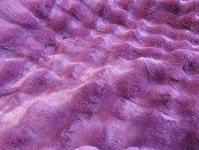 QVC COZEE HOME BNWOT PLUM COLOUR TEXTURED LUXURY LUSH FAUX FUR XL THROW 200 *150