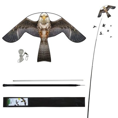 Laptony Bird Scarer Flugdrachen Pflanzen Farm Protector 4 Meter, grau - 4 m Stange 
