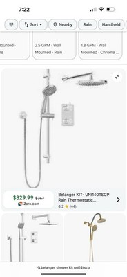 Belanger KIT- UNI140TSCP Rain ThermostaticComplete Shower System