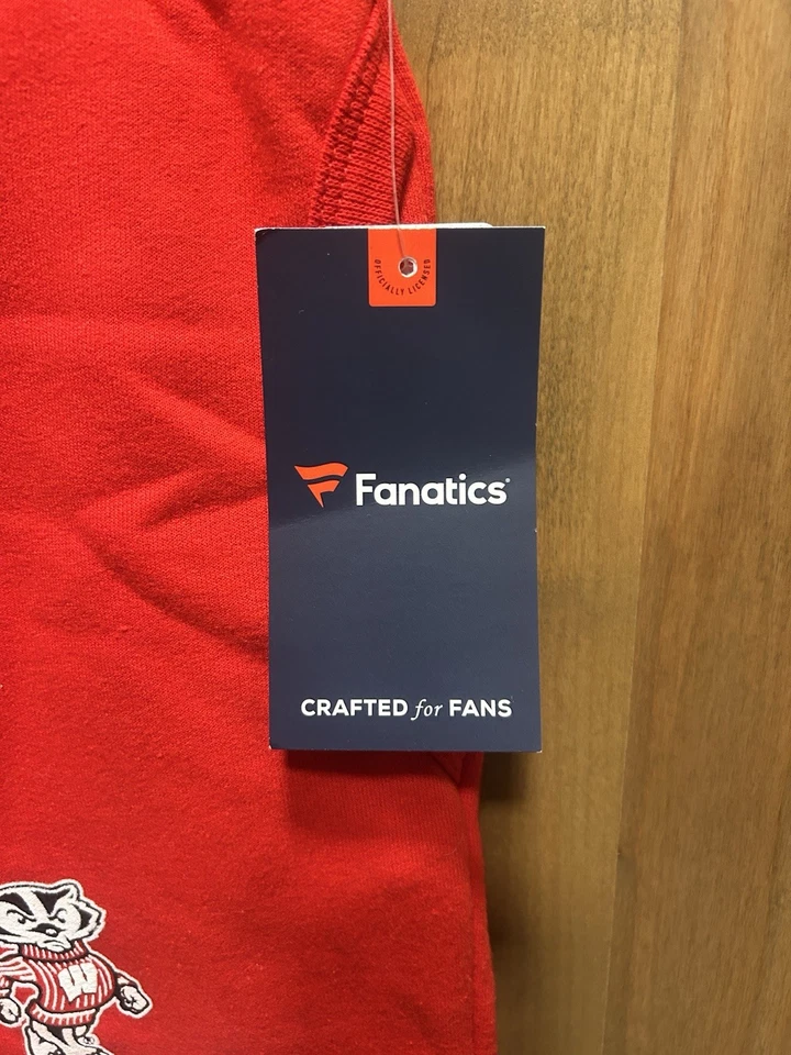 Nuevo con etiquetas Pantalones deportivos Wisconsin Badgers rojo logotipo gimnasio joggers pierna ancha cintura elástica XL Foto 4 de 4