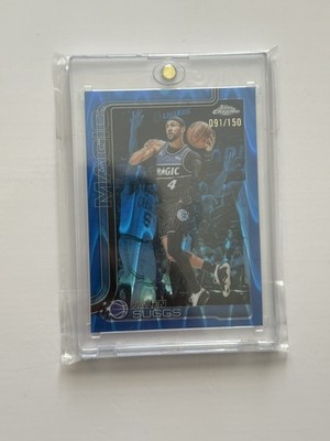 2025-26 Topps Chrome Update #96 Jalen Suggs Blue Wave Refractor /150