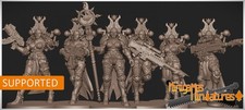 Space Nuns Daughters of Change squad by Minigames Miniatures. 28-32mm print