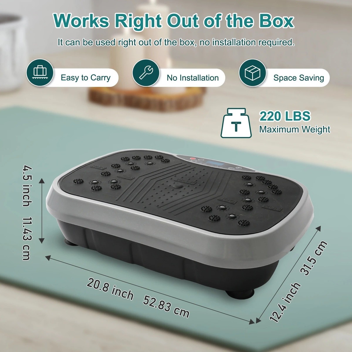 Portable Fat-Burning Vibration Plate with Bluetooth Remote Control –  Full-Body V