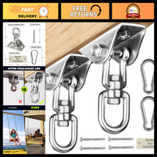 Heavy Duty Swing Hangers 2000 LB Capacity, 360 Swivel Stainless Steel, 2 Pack -