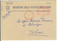 LETTRE ITALIE ITALIA / MINISTERO DELLA MARINA MERCANTILE ROMA / TOULON 1954