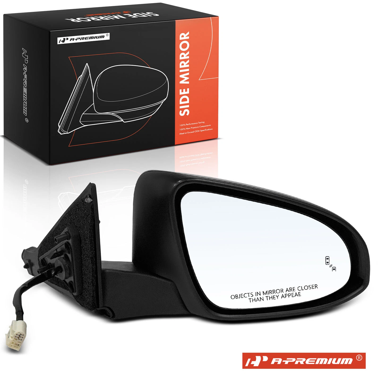 A-Premium Passenger Power Mirror w/ Power Fold Blind Spot for Toyota Camry 16 17