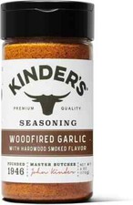 Kinder's Seasoning 6 oz. WOODFIRED GARLIC Hardwood Smoked Flavor BBQ Rub BB 3/28