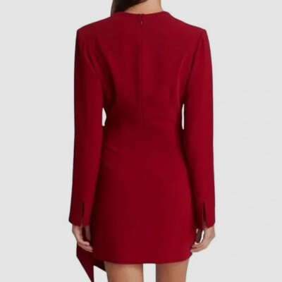 chinese dress ladies Oxblood Embellished Long Sleeve Bronwyn Mini Dress main image 1