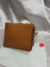 Genuine Leather Hand Made,hand stitched,bifold wallet,full size,vertical 385 new