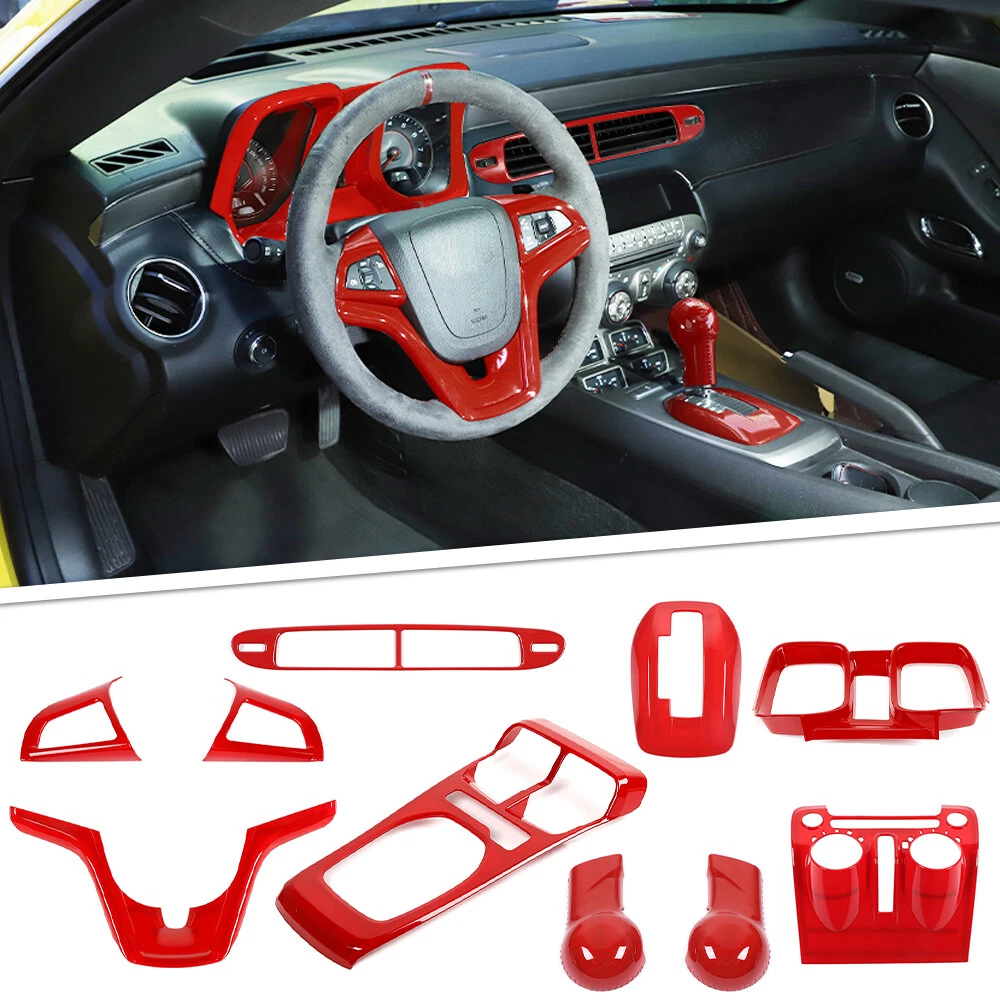 10pcs Interior Decoration Cover Trim For Chevy Camaro 2012 2015