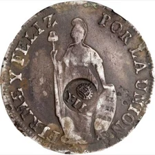 1837 Philippines 8 Reales T6 C/S on Peru 8 Reales. NGC VF Details. KM-138.2