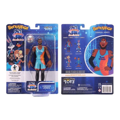 Space Jam 2 Lebron James Bendyfigs Figure NOBLE COLLECTIONS - Foto 2 di 2