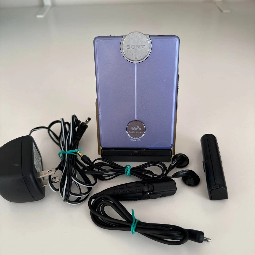 Sony WM-EX921 Walkman Cassette Player, Rare Decent Purple Remote Battery Charger