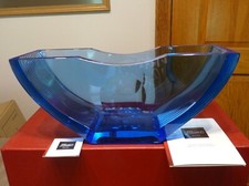 MOSER signed VADURA (Petr Vadura) MOON BOWL Limited #15/100 Cut BLUE VASE BOWL