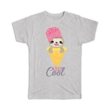 Gift T-Shirt : Keep Cool Sloth Ice Cream Cute Cone Funny