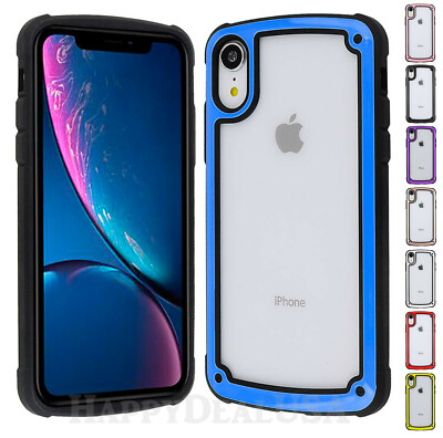 For Apple iPhone XR ShockProof Crystal Clear Impact Armor Cover Case 