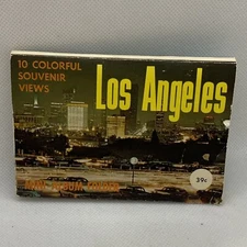 Vintage Los Angeles 10 Colorful Souvenir Views Mini Album Folder 39 Cents 1970s?