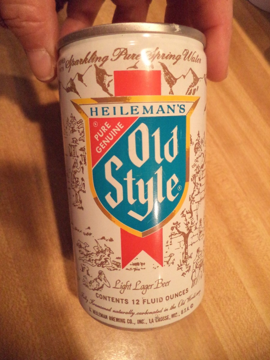 OLD STYLE 12 OZ ALUMINUM BEER CAN G HEILEMAN BREWING CO, LA CROSSE