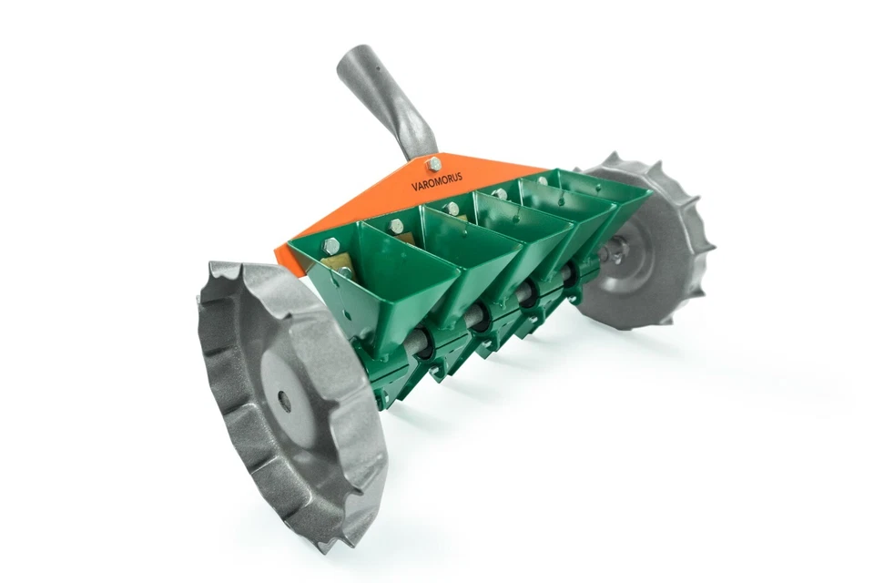 Sembradora manual de jardín Varomorus 5 filas maceta siembra semillas vegetales metal Foto 3 de 4