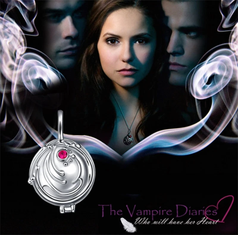 The Vampire Diaries Elena Vervain 925 Silver Pendant Vintage Locket Necklace - Image 4 of 4