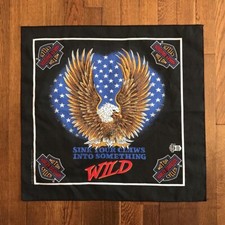 Vintage Harley Davidson Motorcycles Bandana Scarf EAGLE NOS NWOT