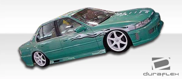 For 1990-1993 Accord 4DR Duraflex Spyder Side Skirts Rocker Panels - 2 Piece Foto 2 de 4