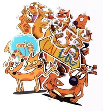 Cat Dog Cartoon Themed Set of 14 Assorted Stickers Decal Set