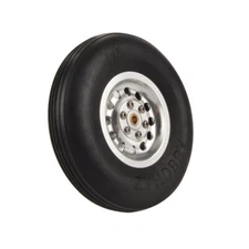 1 Pair 4.5inch Solid Rubber Wheels Tires with Alu Hub For RC Airplane H29mm