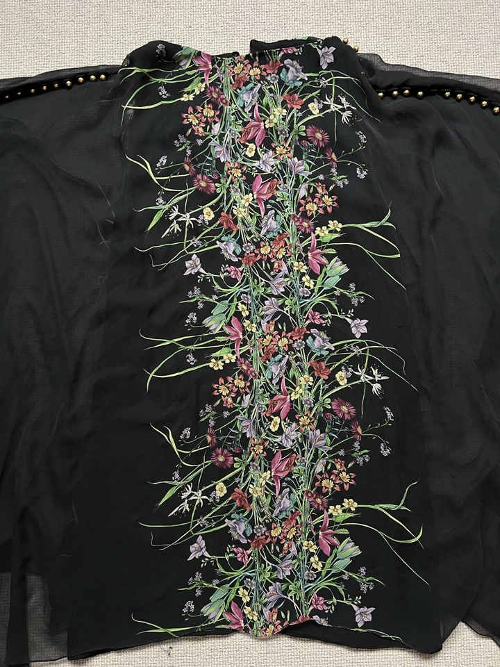 GUCCI women 100% silk floral dress with kimono sleeves size IT40 UK8 - Image 4 of 4