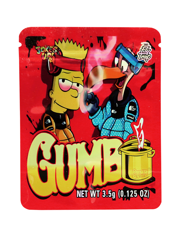 50 Mylar Bags 3.5G Gumbo Smell-Proof Metallic Storage Pouches