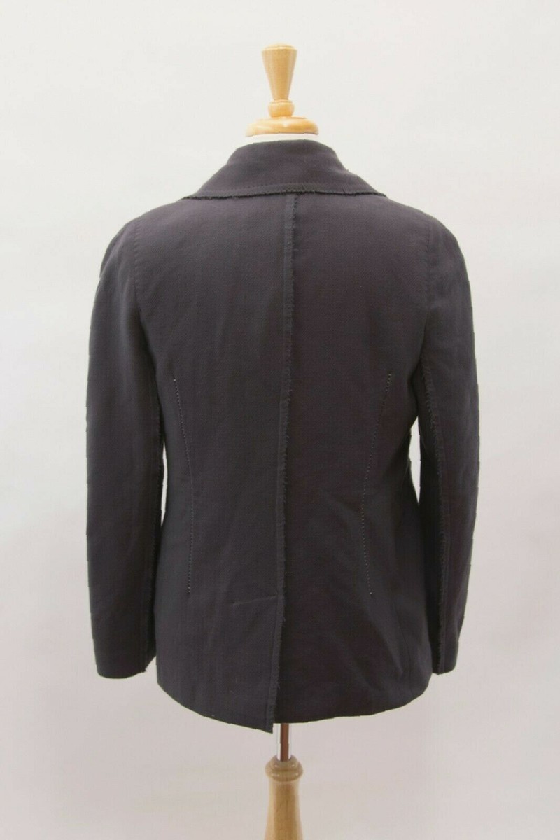 NWOT Lanvin Men's 100% Wool Distressed Coat W/Logo Engraved NWOT Lanvin Men's 100% Wool Distressed Coat W/Logo Engraved