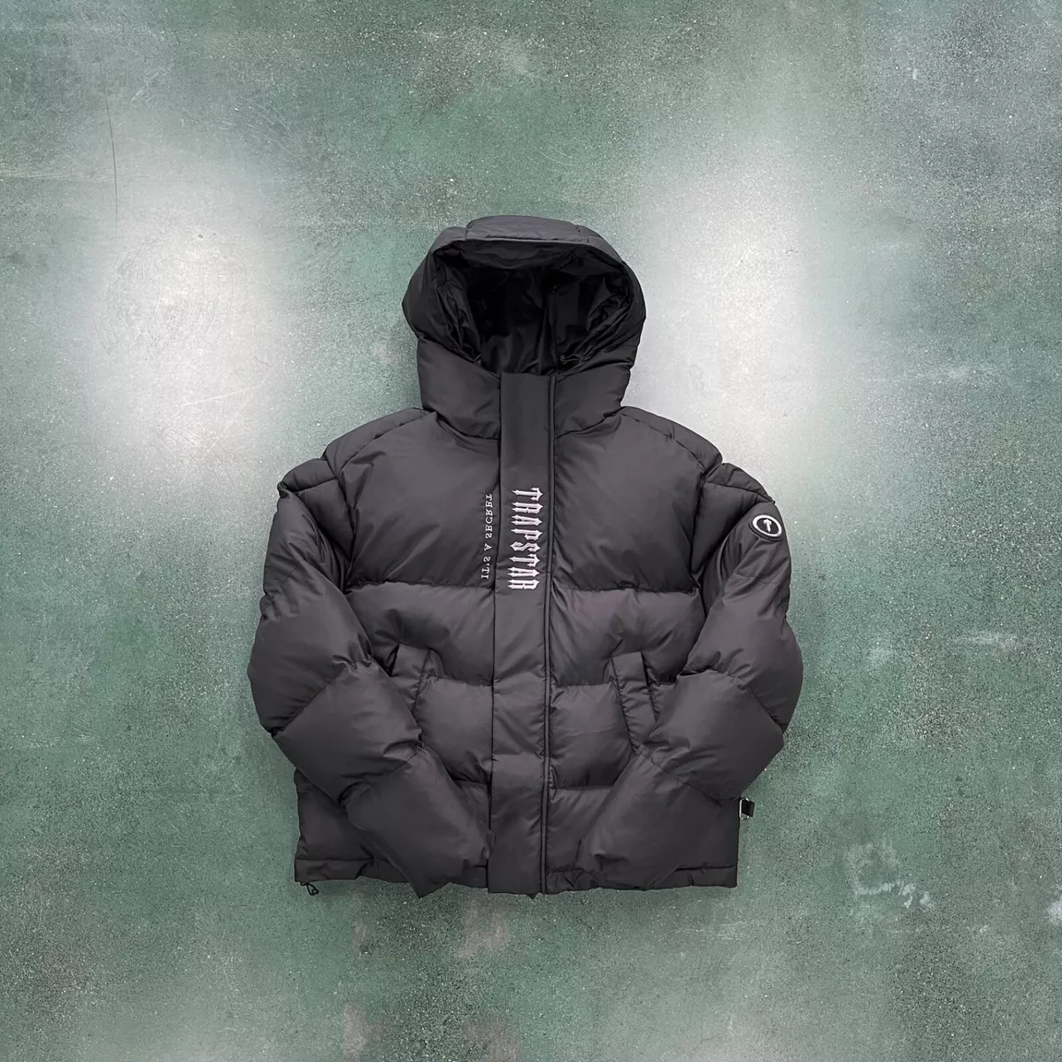 Trapstar Decoded Hooded Puffer 2.0 Jacket , Color Black