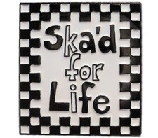 Ska'd For Life Ska Music Rude Boy Two Tone MOD Metal Enamel Badge Scooter Rider