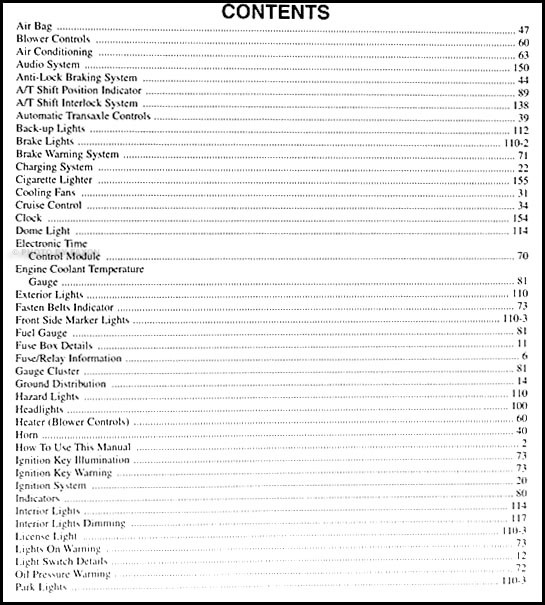 1998 Kia Sephia Electrical Troubleshooting Manual Wiring Diagram Book ...
