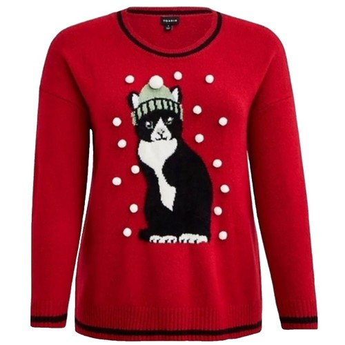 Pull De Noël Hulu - Taille 3XL Femme - Vert, Poids Lourd, Col Rond - Thème Christmas Avec Logo - Neuf Avec étiquette