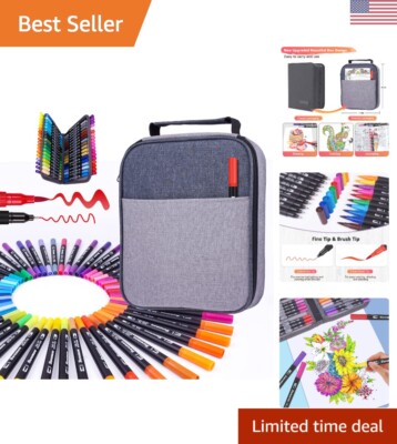 Markers for Adult Coloring Book, 72 Colors Art Markers Set Dual Tip Brush Pen...