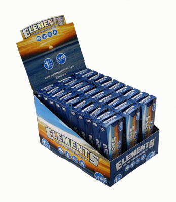 2 Boxen (60 Packungen) Elements 1 1/4 Medium Cones ultradünnes Papier 6 pro Pack